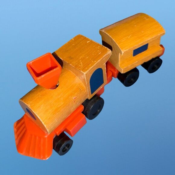 1972 Mattel Wooden Putt Putt Train Engine Cars Boats Construction Vehicles - Picture 4 of 14